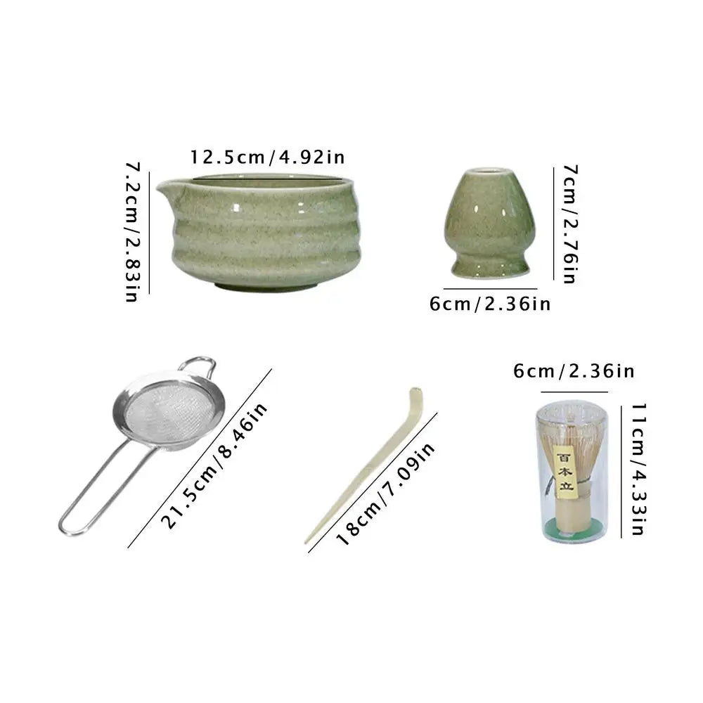 Japanese Tea Set 5-Piece Authentic Matcha Set