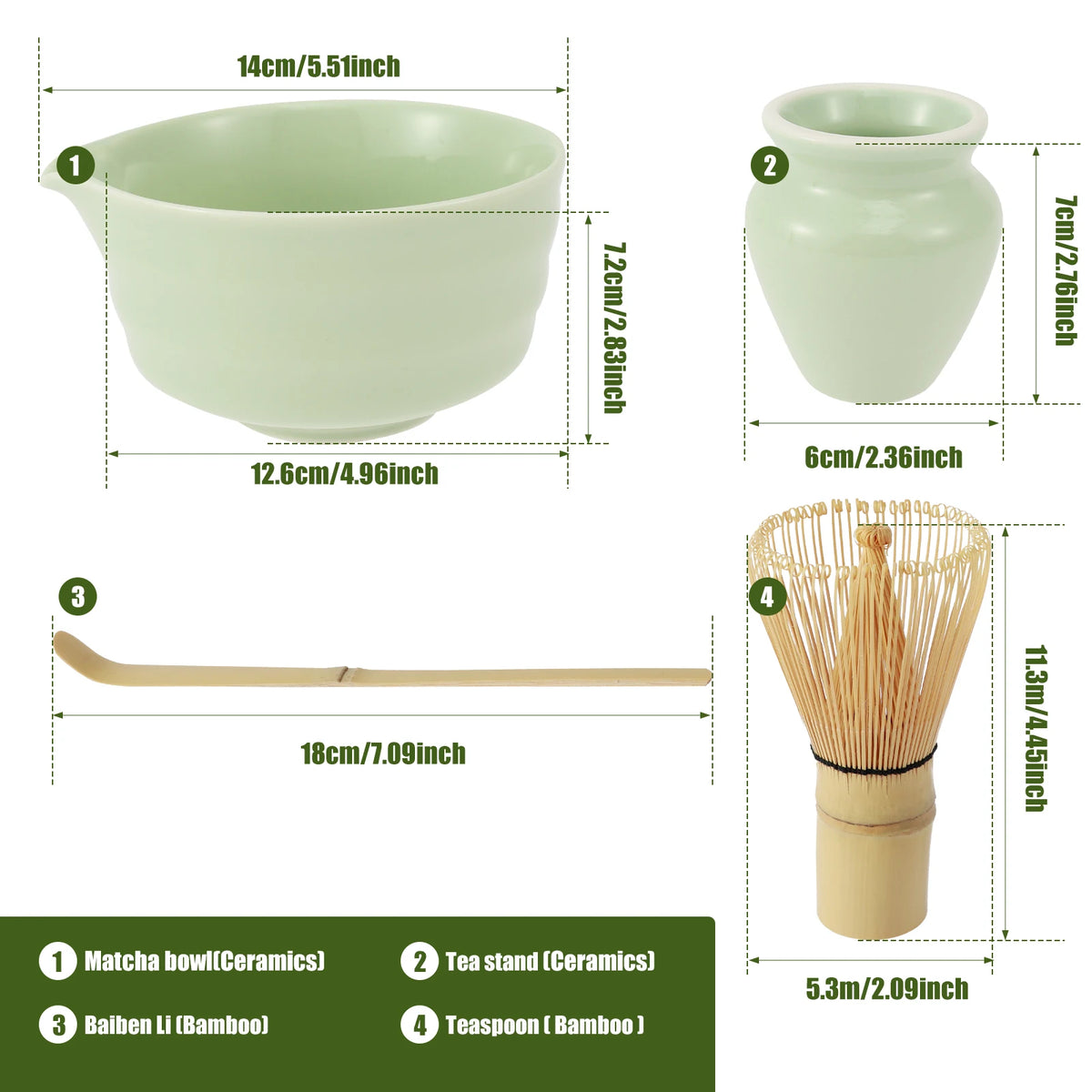 Matcha Making Kit Japanese Tea Set Scoop